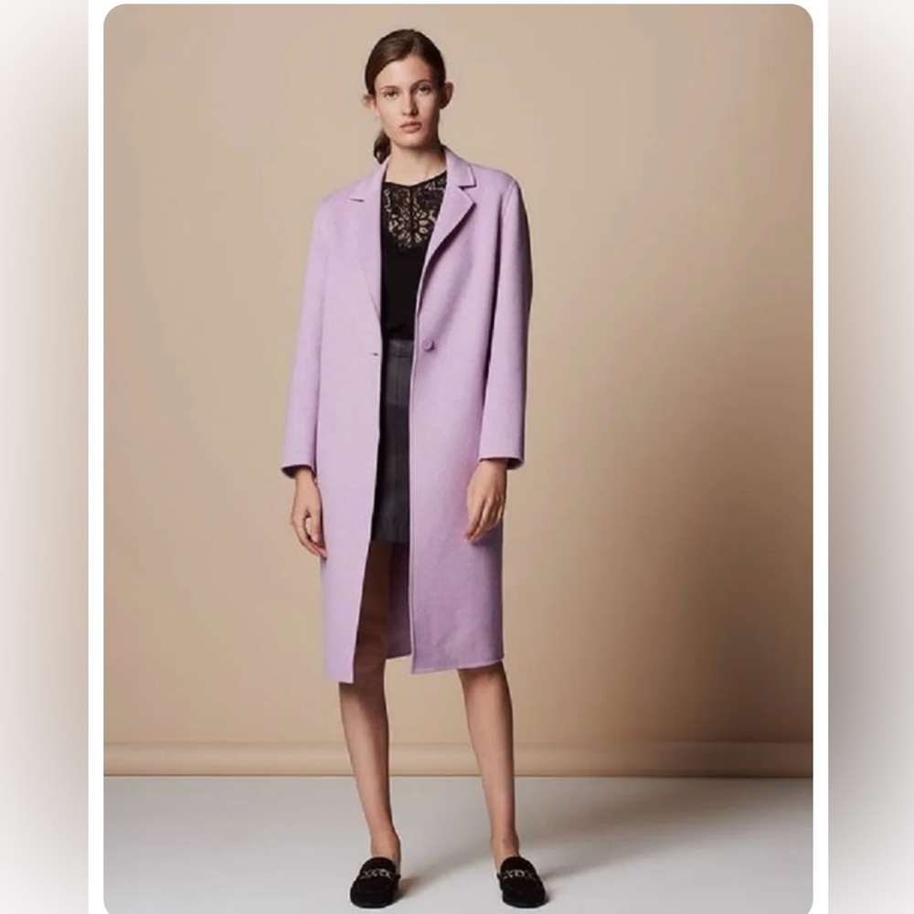 Sandro double-sided wool coat